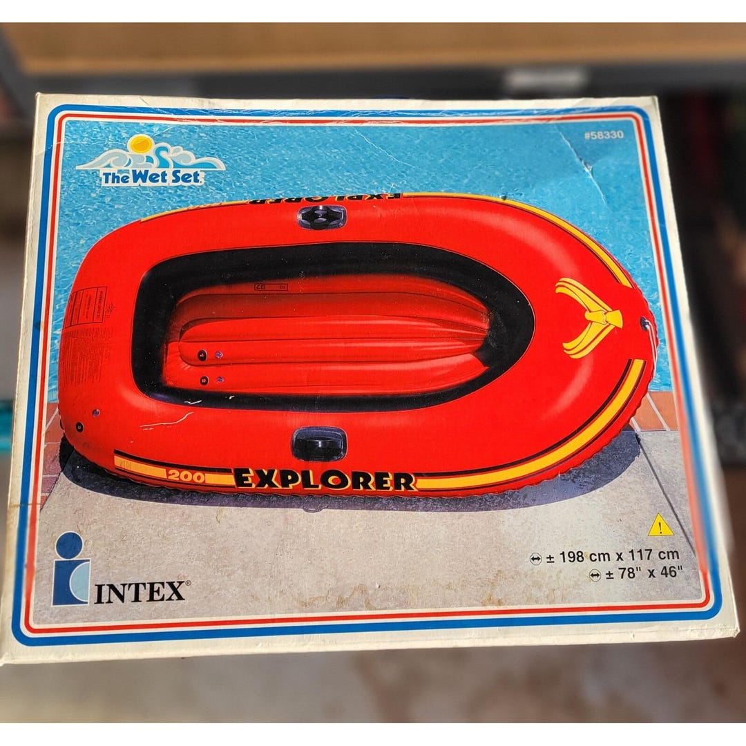 Vintage 1998 the Wet Set Inflatable Two Person Boat Explorer 200 by ...