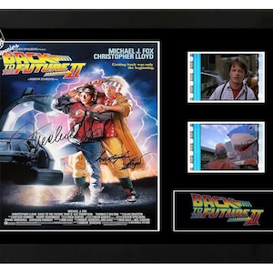 Back to the Future 2 film cell display Amazing Cast Signed collectable. With COA