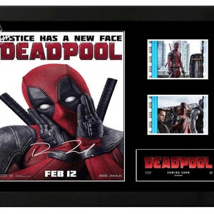 DEADPOOL film cell display Amazing Signed collectable. With COA
