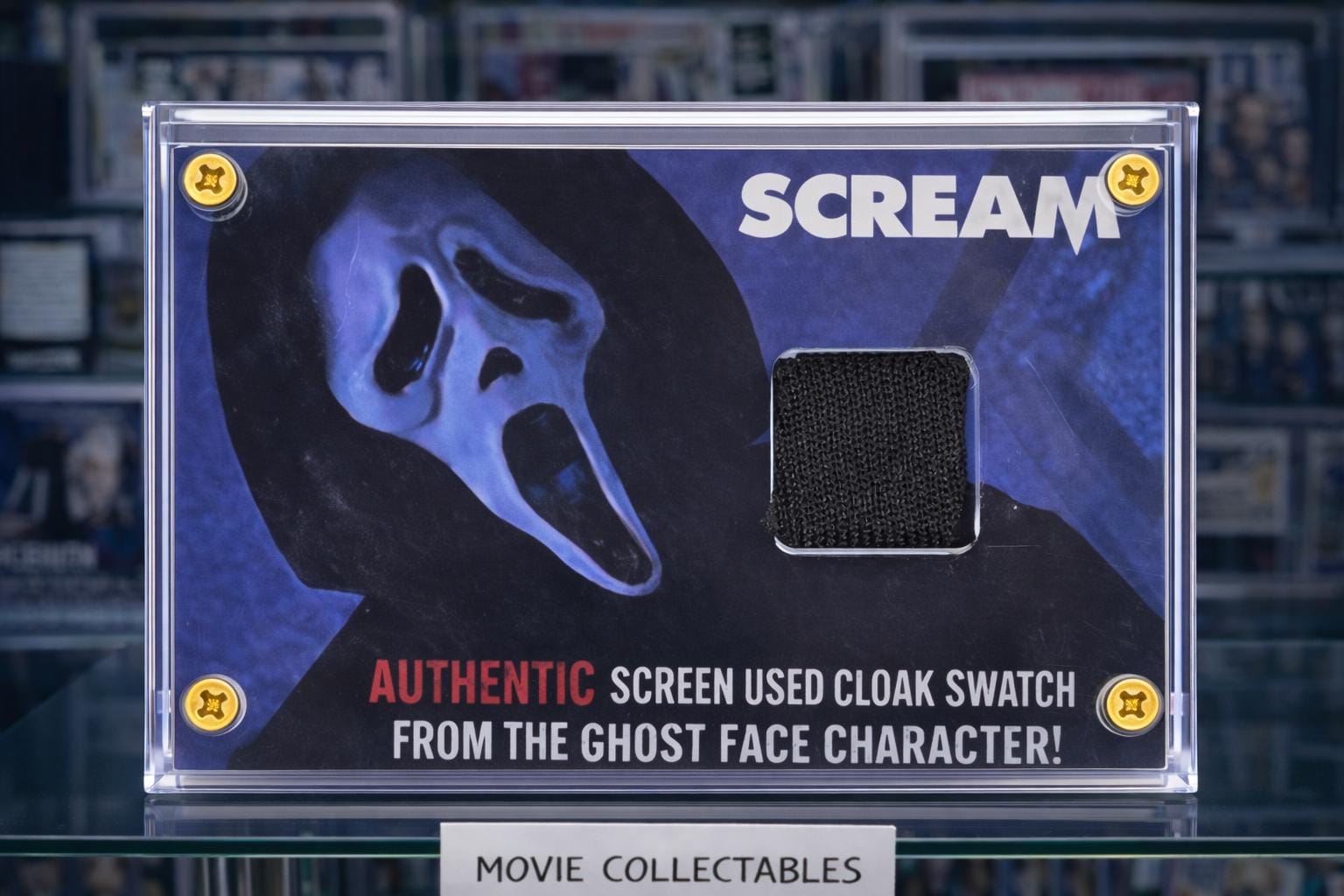 Scream Display Case Screen-used Scream Cloak Swatch – Horror Movie Prop Display With COA - Etsy