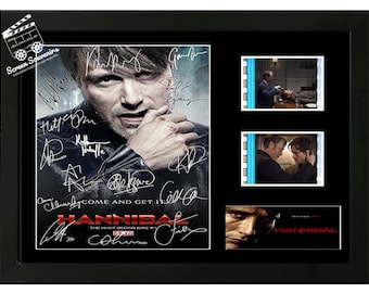 Exhibición de la película original de Hannibal, firmada por el elenco. Increíble pieza de colección. Con certificado de autenticidad.