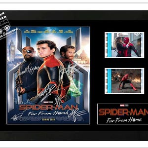 Spider-Man Far From  Home Original Film Cell Display Cast Signed Amazing collectable. With COA