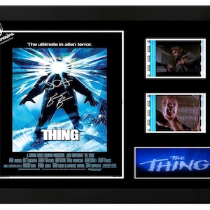 The Thing Horror film cell display Amazing Signed collectable. With COA