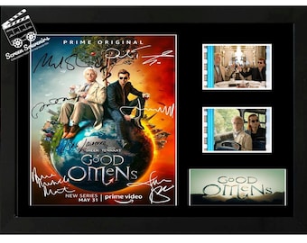 Good Omens Original film cell display Cast signed Amazing collectable. With COA