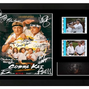 Cobra Kai Original film cell display Cast signed Amazing collectable. With COA