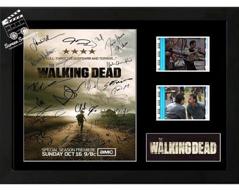 The Walking Dead Original film cell display signed Amazing collectable. With COA