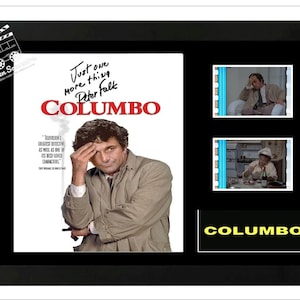 Columbo Original Film Cell Display Amazing Signed Collectable. With COA