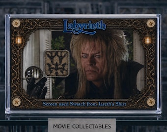Labyrinth Screen Used Jareth Shirt Swatch Display w/ COA David Bowie Movie Prop