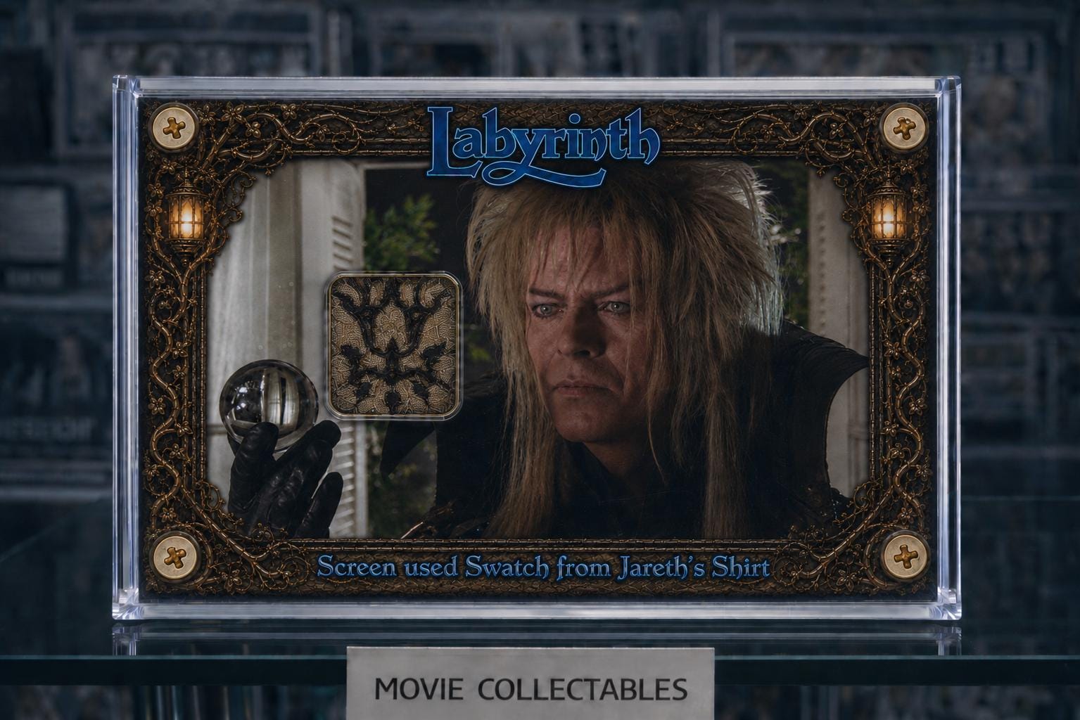 Labyrinth Screen Used Jareth Shirt Swatch Display W/ COA David Bowie ...