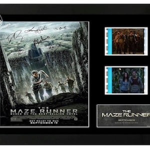 The Maze Runner film cell display Amazing Cast Dylan O'Brien Signed collectable. With COA