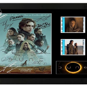 Dune Original Sci-Fi-Film Cell Display Cast signiert Amazing Sammlerstück. Mit Echtheitszertifikat
