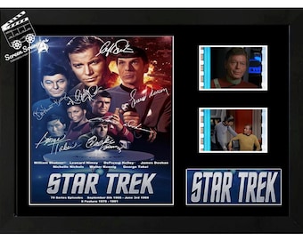 Star Trek Original Series film cell display Amazing Cast Signed collectable . With COA