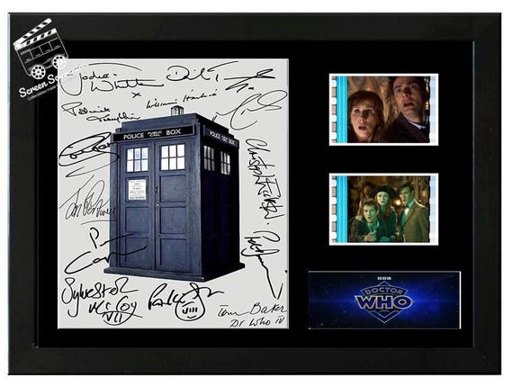 Doctor Who Original film cell display Cast signed Amazing collectable. With COA
