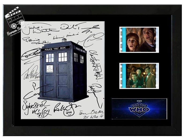 Doctor Who Original film cell display Cast signed Amazing collectable. With COA image 1
