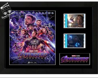 Avengers Endgame film cell display Amazing Cast Signed collectable. With COA