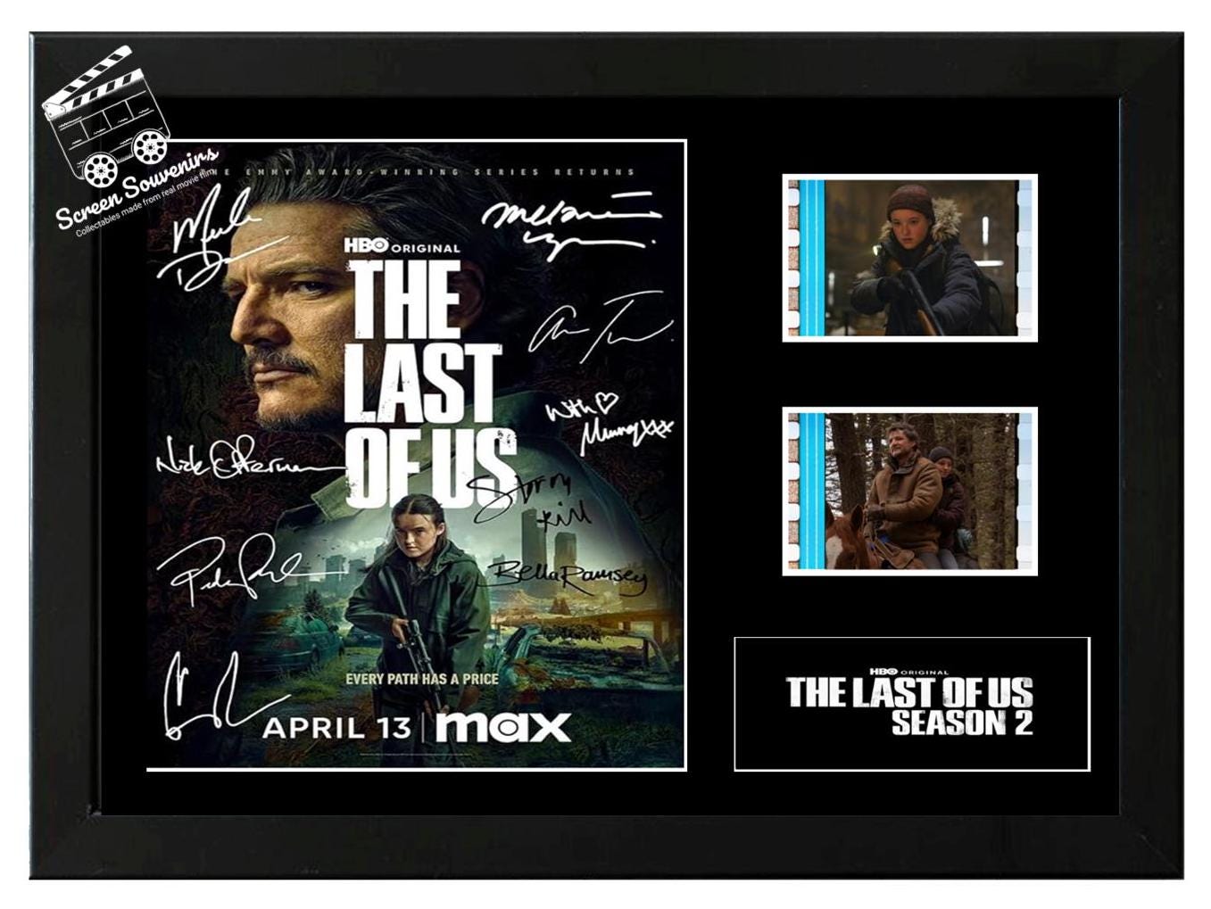 The Last Of Us Season 2 Film Cell Display Amazing Cast Signed Collectable. With COA