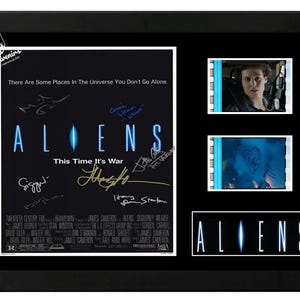 Celluloide del film Aliens - Incredibile oggetto da collezione firmato dal cast. Con certificato di autenticità. Xenomorfi
