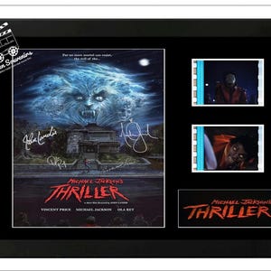 Thriller Michael Jackson Original Film Cell Display Cast Signed