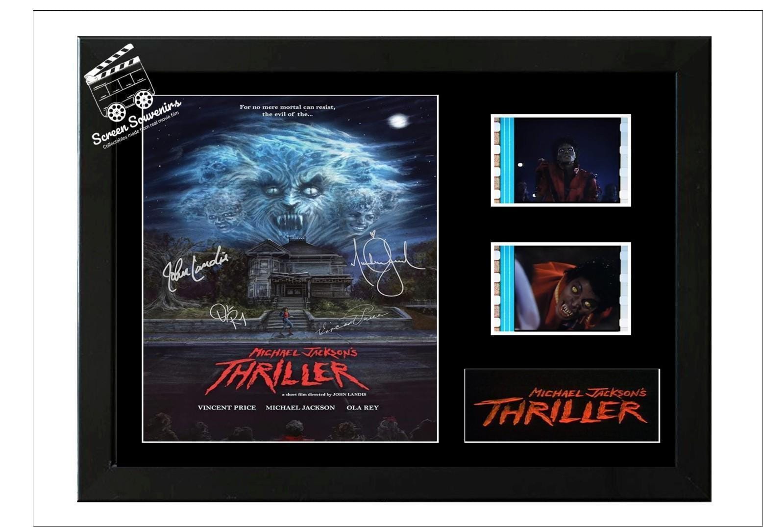 Thriller Michael Jackson Original Film Cell Display Cast Signed