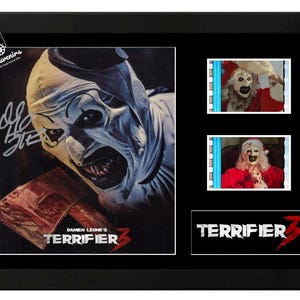 Terrifier 3 Filme Cell Display Impressionante Arte Assinada o Palhaço Memorabilia + COA