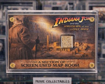Screen-Used Map Room Fragment – Indiana Jones Raiders Lost Ark Prop Display