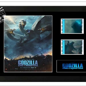 Godzilla King of the Monsters Film Cell Display Amazing Cast Sammlerstück. Mit Echtheitszertifikat