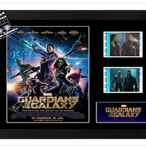 Guardians of the Galaxy Original Film Cell Display Cast Signed Amazing collectable. With COA