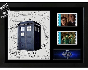 Doctor Who Original film cell display Cast signed Amazing collectable. With COA