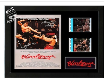 Bloodsport Original Film Cell Display Cast Signed Amazing collectable. With COA