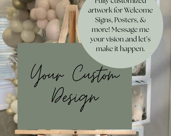 Custom Digital Art: Personalized Poster, Sign, Card (PDF Downloadable Design)