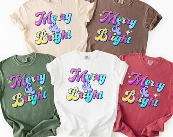Merry & Bright Christmas PNG, Preppy Glitter Doodles (Digital Download)
