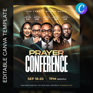 Prayer Conference | Church Flyer | Canva Template