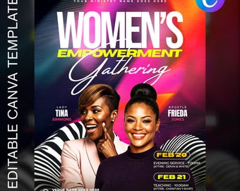 Women’s Empowerment Gathering | Canva Template | Conference Flyer