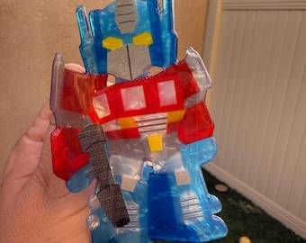 Trans Former Optimus Prime Blue Robot Claw Clip