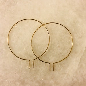 Stark large open threader hoops-modern minimalist earrings image 6