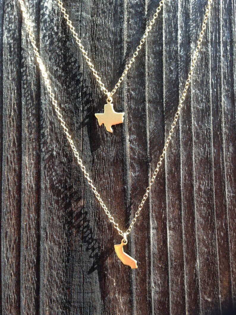 Tiny California Brass Necklace image 2