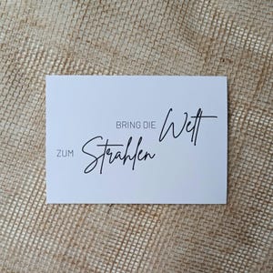 Postkarte "Bring die Welt zum Strahlen" - 10x15