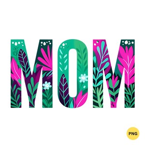 Mamá botánica PNG, camisa floral de mamá, mamá de hojas tropicales PNG, Día de la Madre, carta botánica, clipart, mamá floral, mamá frondosa PNG, clipart de mamá de hojas