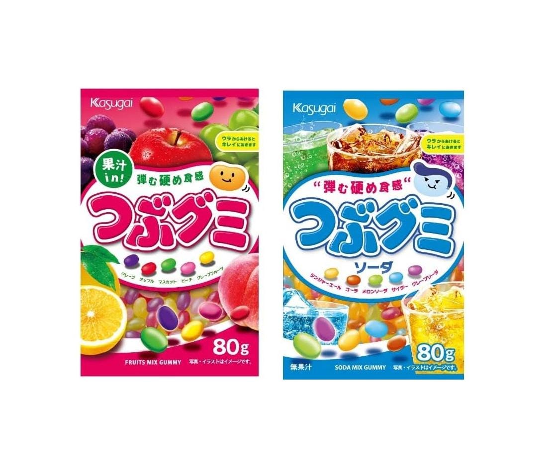 KASUGAI Seika Tsuzu Assorted Fruits & Soda Jelly Gummy - Etsy Canada