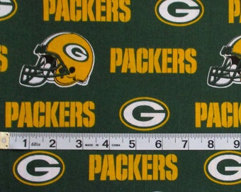 NFL Green Bay PACKERS48 Green and Gold  Large Remnant 29 Inches Long x 48 Inches Wide