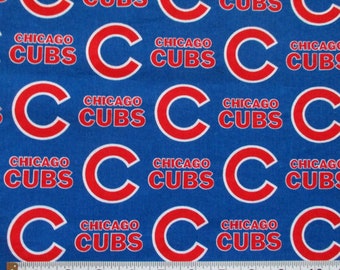 MLB CHICAGO CUBS Large Fabric Remnant 30 Inches Long x 58 Inches Wide