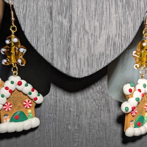 Christmas Gingerbread Dangle Earrings
