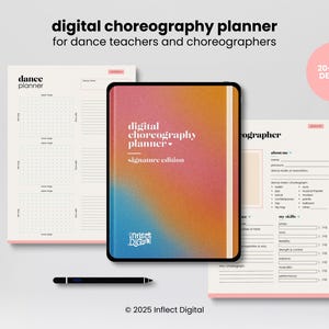 Choreography Planner for Dance Teachers & Choreographers | Dance, Routine, and Formation Planner | Digital and Printable Planner Journal