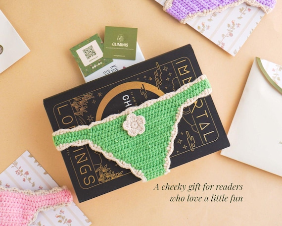 Crochet Book Thong Bookmark Bookini Gift for Book Lovers Reading Accessories Handmade Bookmarks for Women Reading Gift Funny Bookish Gifts
