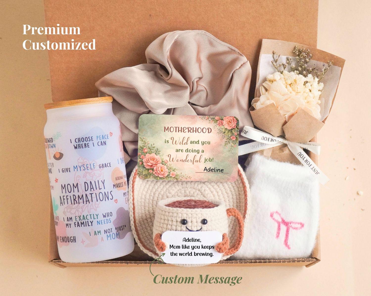 Personalized Postpartum Care Package Baby Shower Gift Basket Pregnancy New Mom First Time Mothers Day Gift Ideas Mom Affirmation Daily Mama