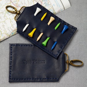 Support de tee de golf bleu nuit, cadeaux pour golfeurs.