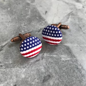Stars and Stripes, American Flag Cufflinks image 1