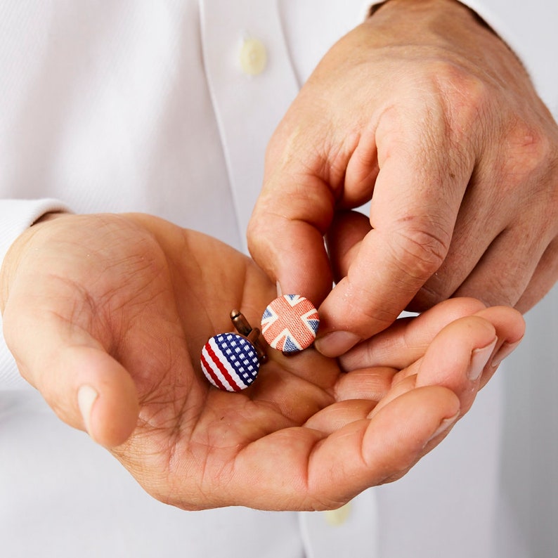 Stars and Stripes, American Flag Cufflinks image 2