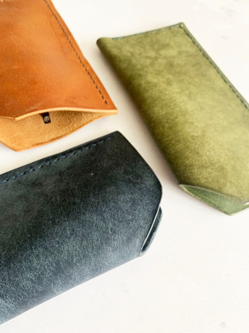 Handmade Leather Glasses Case. Case for Spectacle wearers. Father's Day Gift image 5