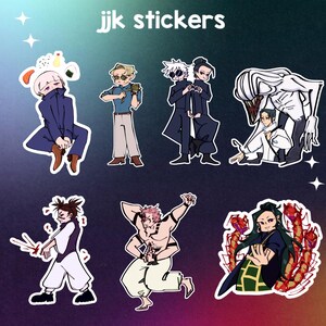 jjk matte vinyl stickers